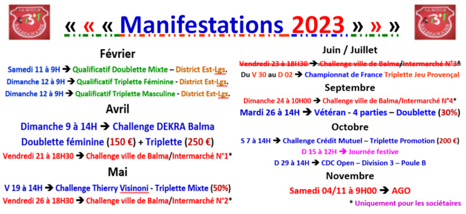 Manifestations LBB 2023 Manifestations LBB 2023