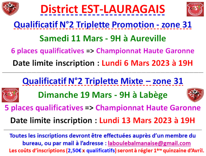 Qualificatifs N°2 T Promotion + T Mixte + DSF + TTSM Qualificatifs N°2 T Promotion + T Mixte + DSF + TTSM