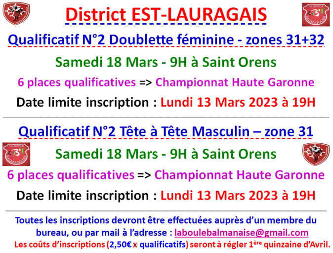 Qualificatifs N°2 T Promotion + T Mixte + DSF + TTSM Qualificatifs N°2 T Promotion + T Mixte + DSF + TTSM