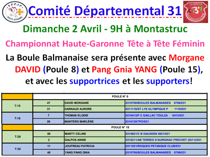 Championnat HG TT Féminin à Montastruc