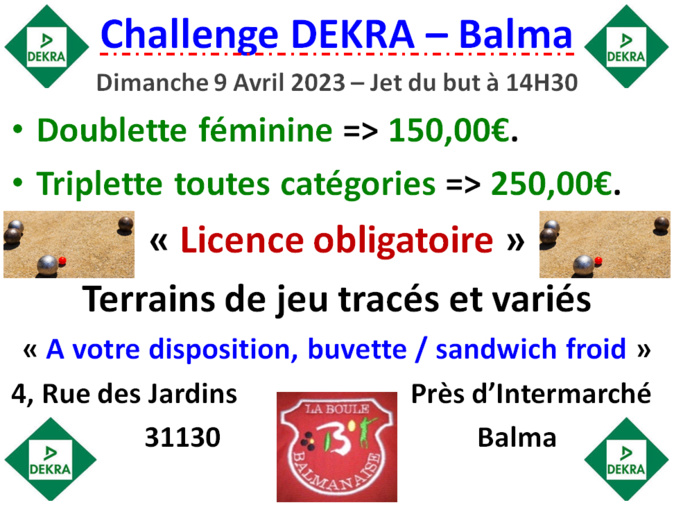 Challenge DEKRA Balma 09/04/2023