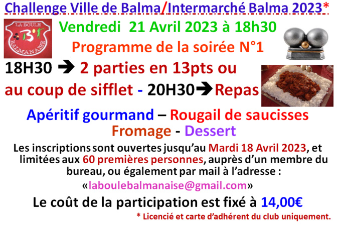 Challenge ville de Balma / Intermarché balma 21/04/23 Challenge ville de Balma / Intermarché balma 21/04/23