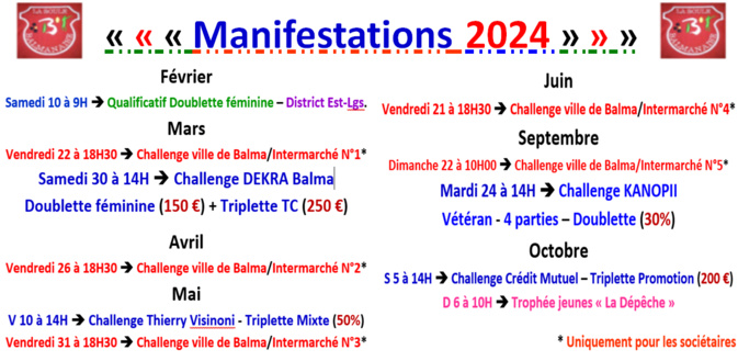 Manifestations LBB 2024 Manifestations LBB 2024