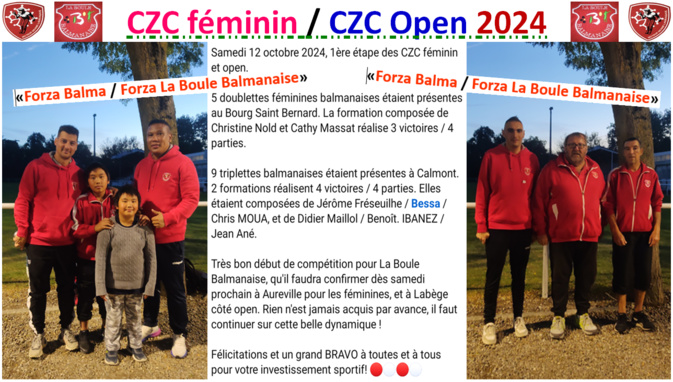 CZC Féminin + Open J1_12/10/2024 CZC Féminin + Open J1_12/10/2024