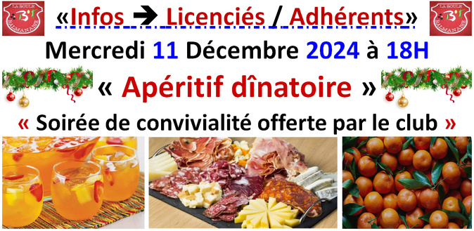 Apéritif dînatoire 11/12/24 Apéritif dînatoire 11/12/24