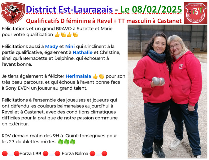 Qualificatifs D mixte + TT masculin 08/02/25 Qualificatifs D mixte + TT masculin 08/02/25