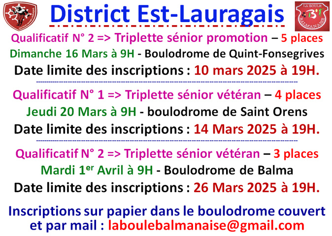 Qualificatifs => Q2 TSP 16/03 + Q1 TV 20/03 + Q2 TV 01/04 Qualificatifs => Q2 TSP 16/03 + Q1 TV 20/03 + Q2 TV 01/04