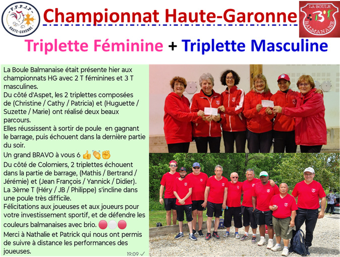Championnat TF à Aspet + TM à Colomiers Championnat TF à Aspet + TM à Colomiers
