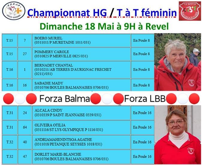 Championnat HG => DM + TTF Revel 17_18/05/25
