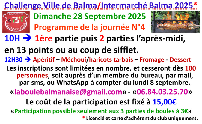 Challenge ville de Balma / Intermarché Balma 28/09/25 Challenge ville de Balma / Intermarché Balma 28/09/25