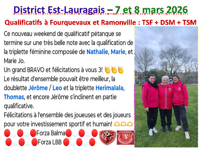 Qualificatifs des 7 et 8 Mars 2026
