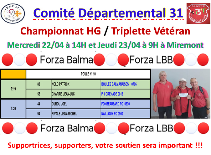 Championnat D vétéran à Miremont