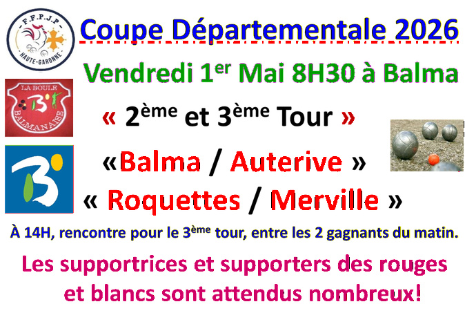Coupe départementale HG 01/05/26 Coupe départementale HG 01/05/26