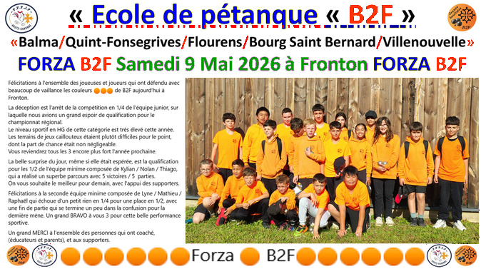 Championnat Hg T jeunes à Fronton Championnat Hg T jeunes à Fronton