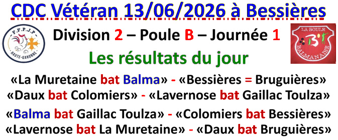 CDC Vétéran J1 à Bessières
