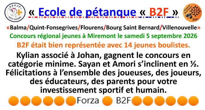 Concours jeunes Miremont 05/09/26