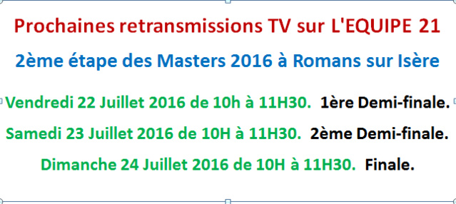 Programmation TV L'EQUIPE 21 Masters 2016 Programmation TV L'EQUIPE 21 Masters 2016