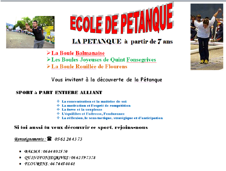 Ecole de pétanque