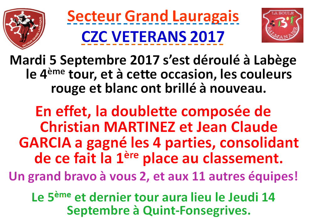 CZC vétéran à Labège 05/09/17