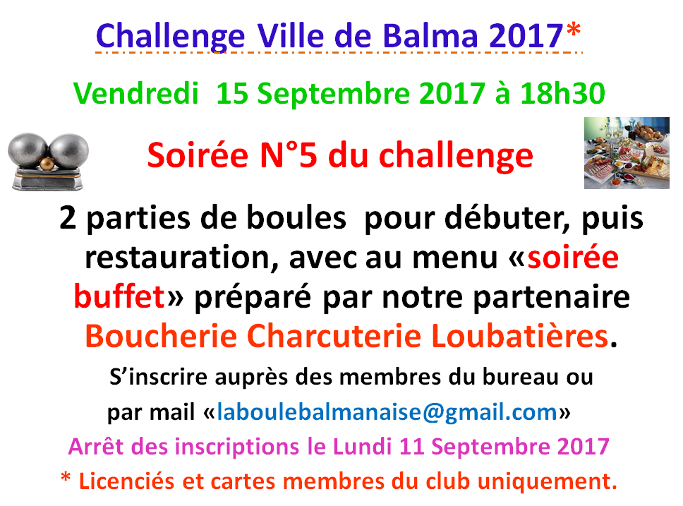 Challenge ville de Balma 15.09.17