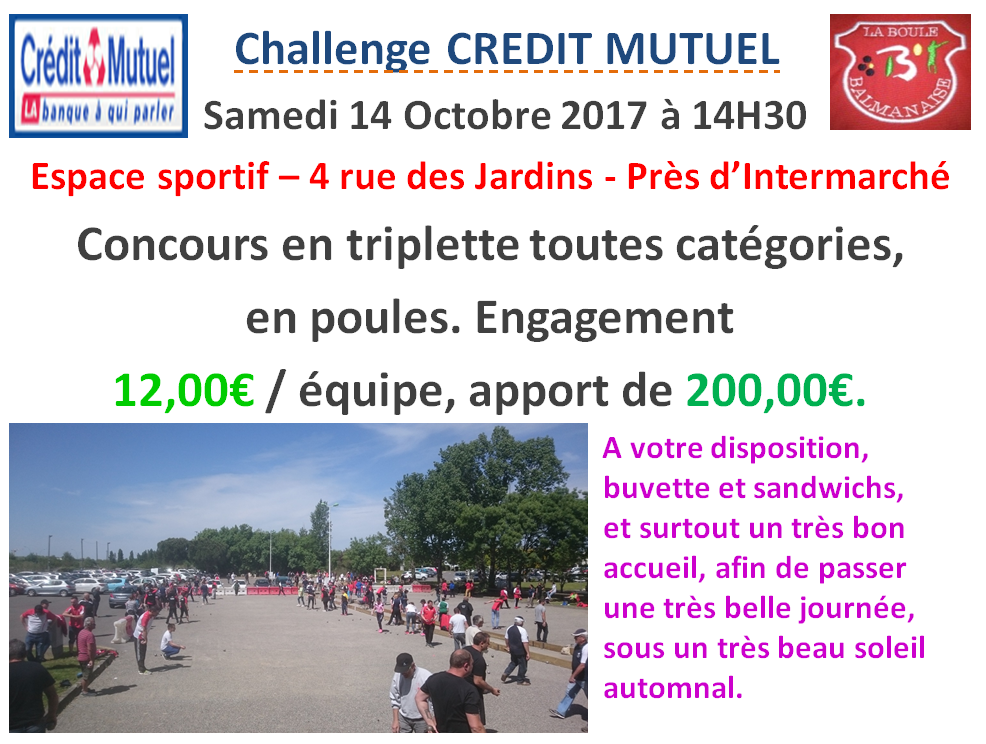 Challenge Crédit Mutuel 14/10/17