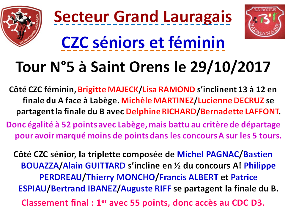 CZC DF+D1 Saint Orens 29/10/17