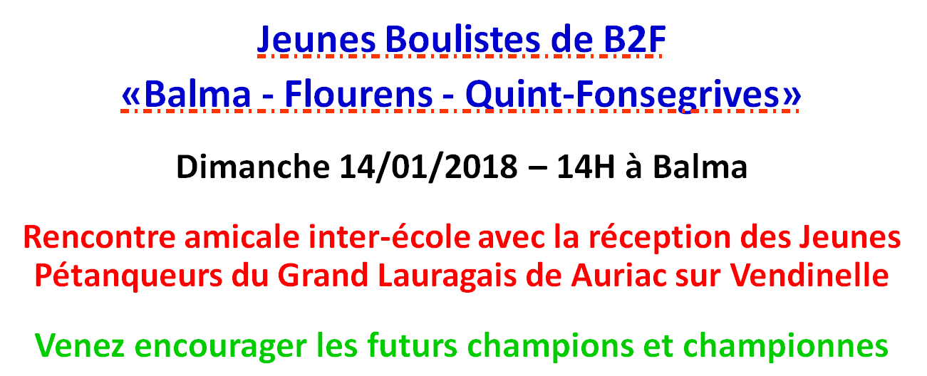 Jeunes boulistes B2F