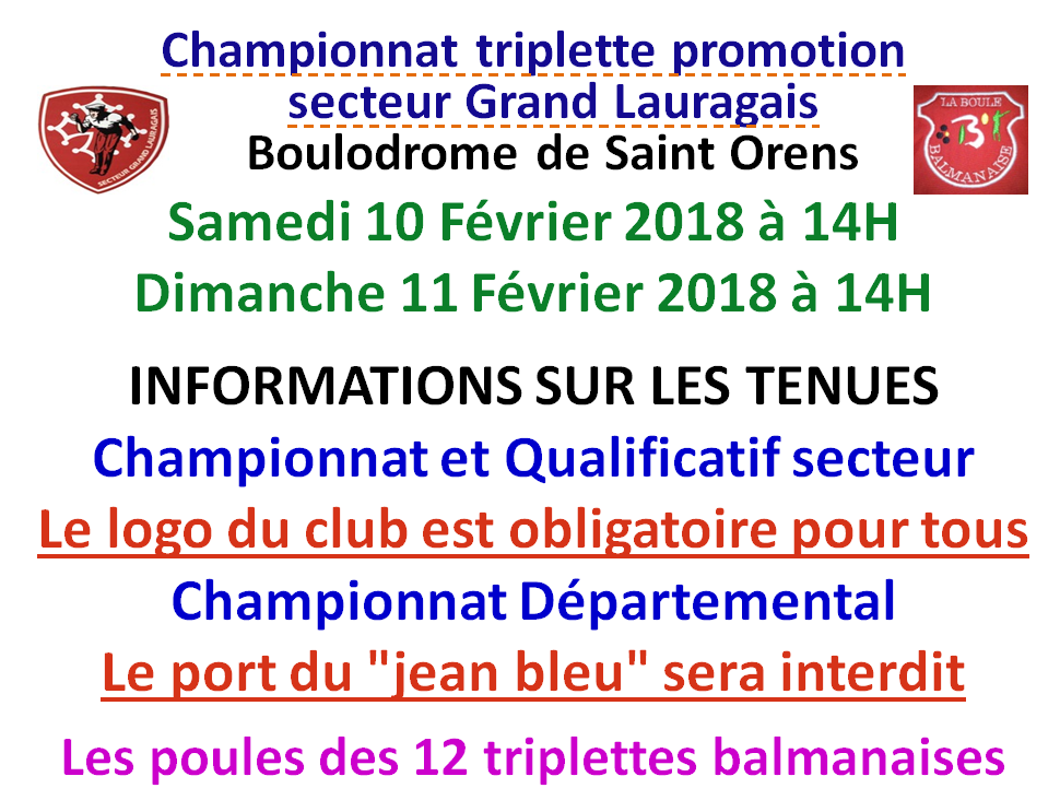 Championnat promotion GLS 10/11_02_18