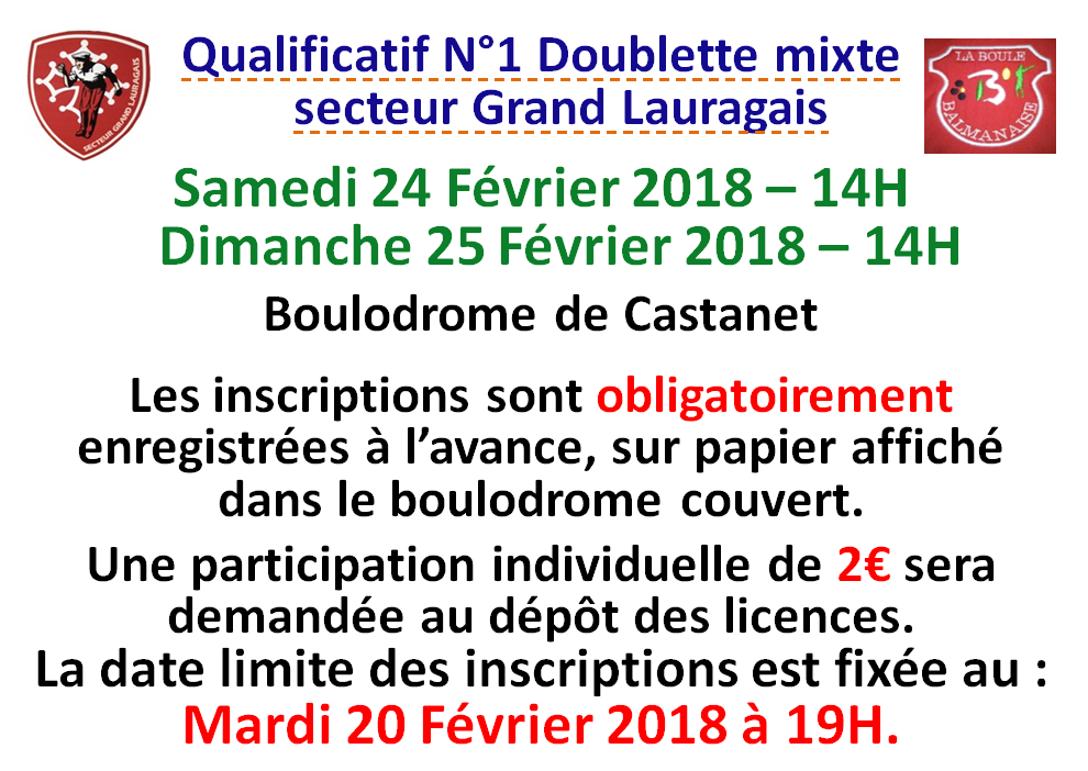 Doublette Mixte Castanet 24_25/02/2018