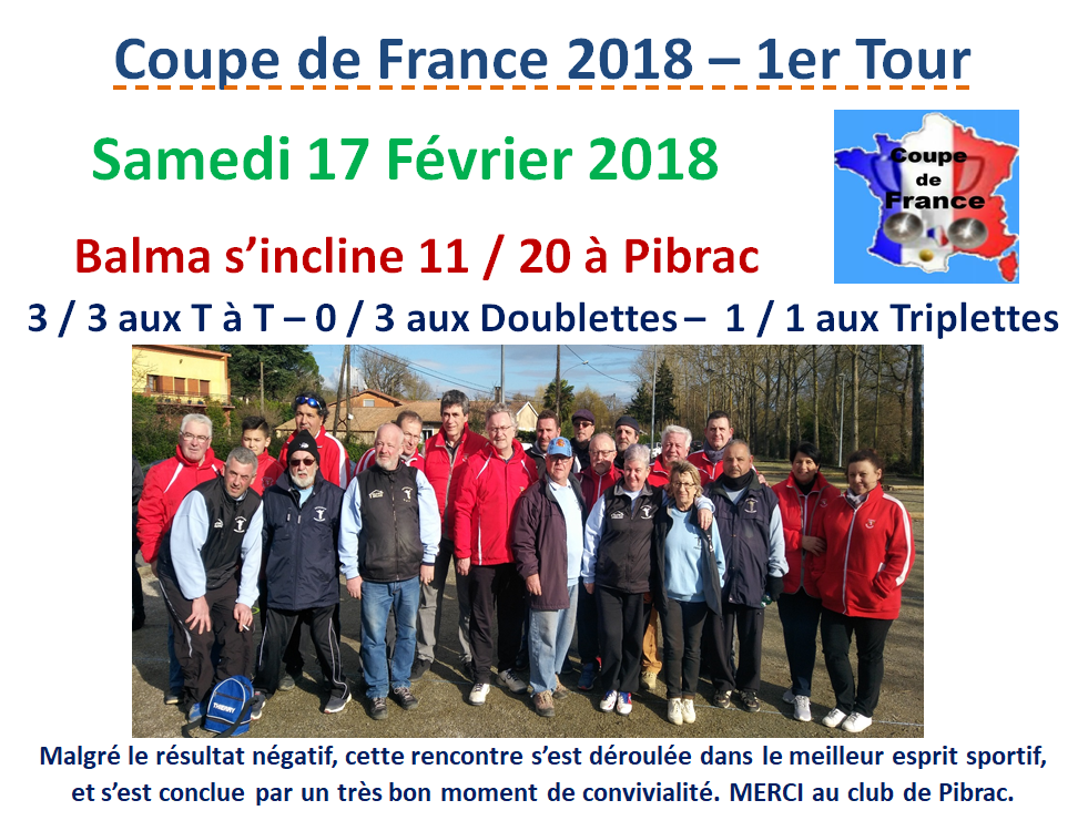 Coupe de France Pibrac / Balma 17/02/18