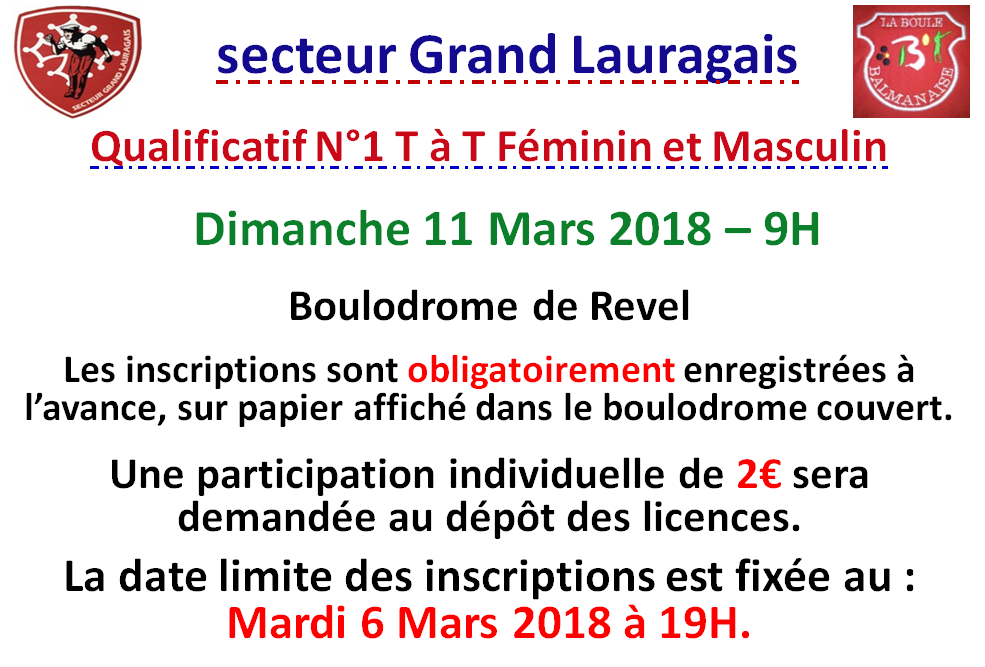 T à T Féminin + Masculin à Revel 11/03/18