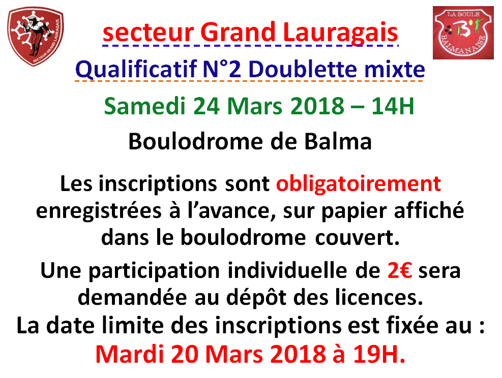 Qualificatif N°2  D Mixte - Balma 24/03/18