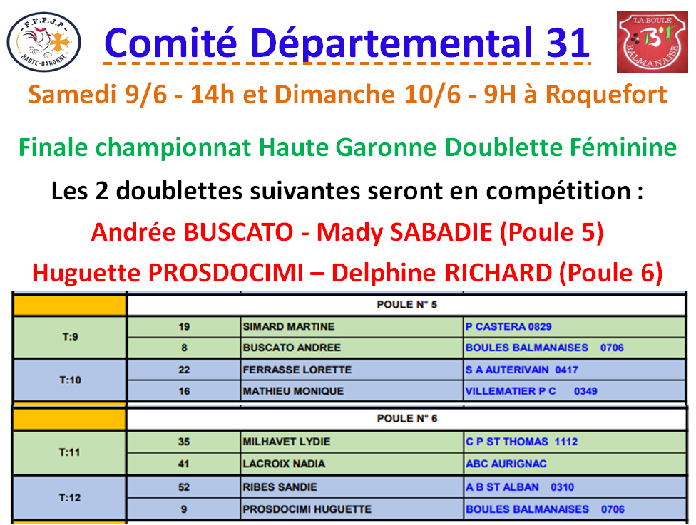 Championnat HG DF + DM à Roquefort 9_10/05/18