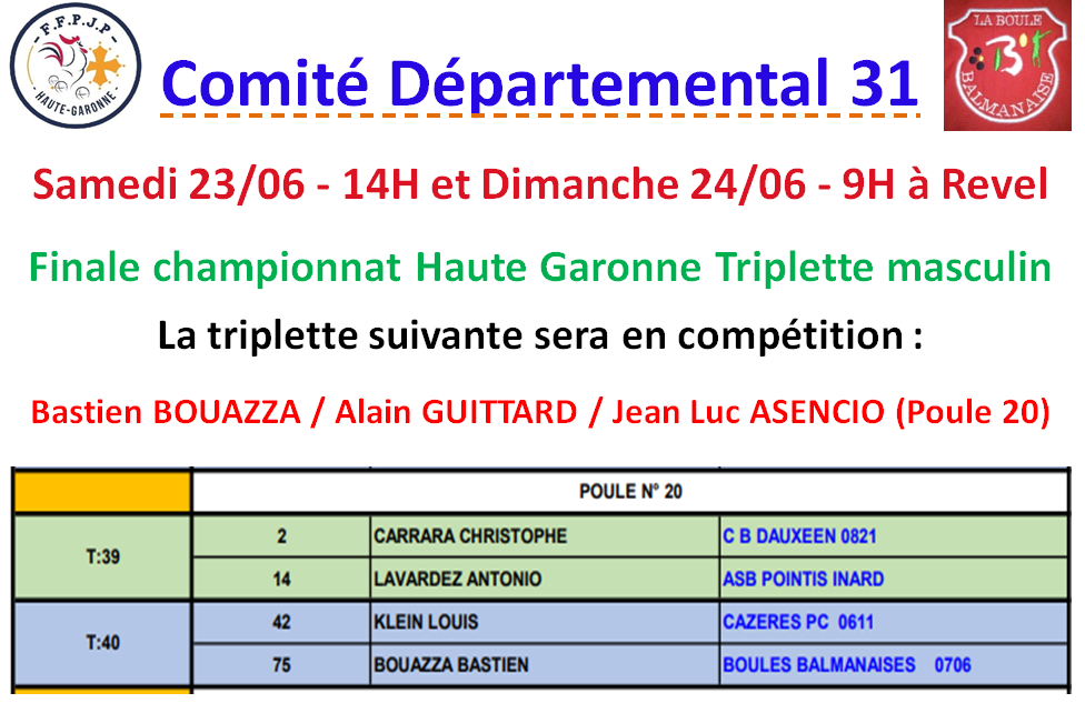 Championnat HG T.Masculin à revel Championnat HG T.Masculin à revel