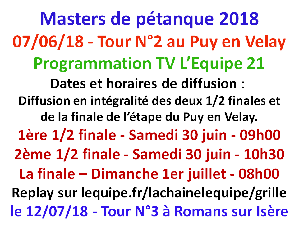 Masters 2018 Etape 2 TV l'équipe 21 Masters 2018 Etape 2 TV l'équipe 21