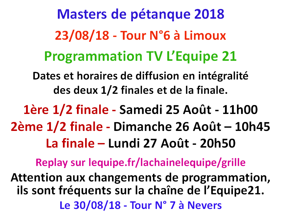 Masters 2018 Etape 6 TV L'équipe21 Masters 2018 Etape 6 TV L'équipe21