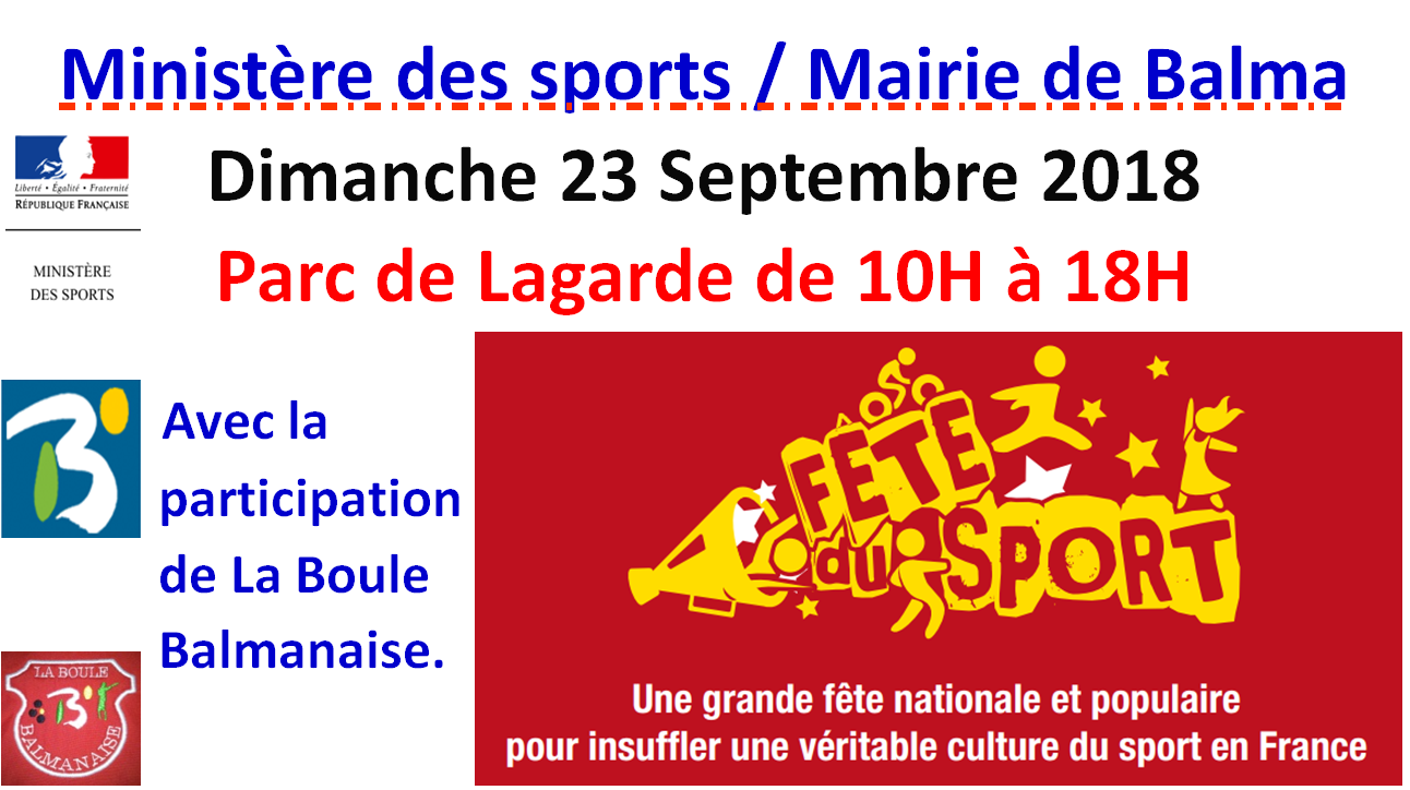 Fête du sport 23/09/18 Fête du sport 23/09/18