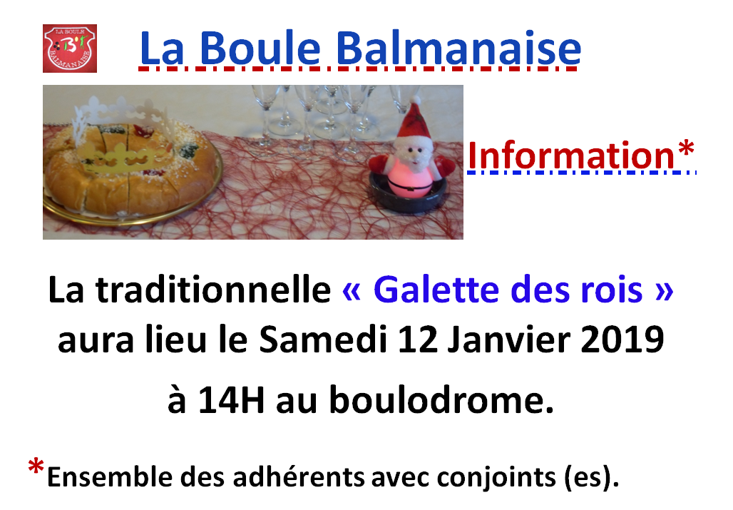 Galette des Rois 12/01/19