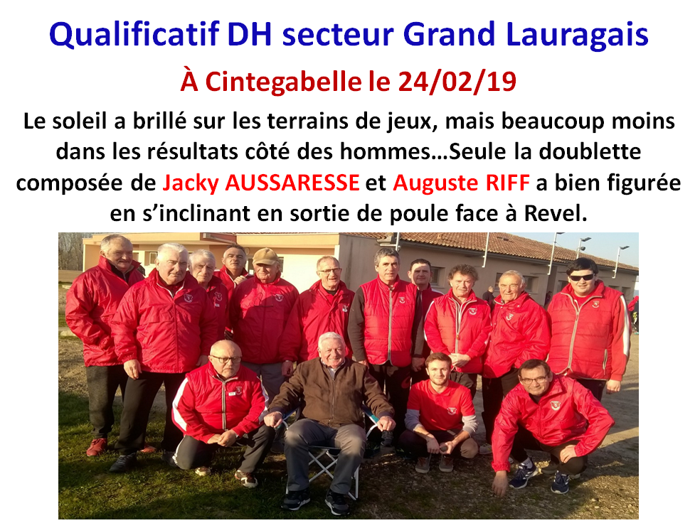 Qualificatif TTF + DH cintegabelle 24/02/19 Qualificatif TTF + DH cintegabelle 24/02/19