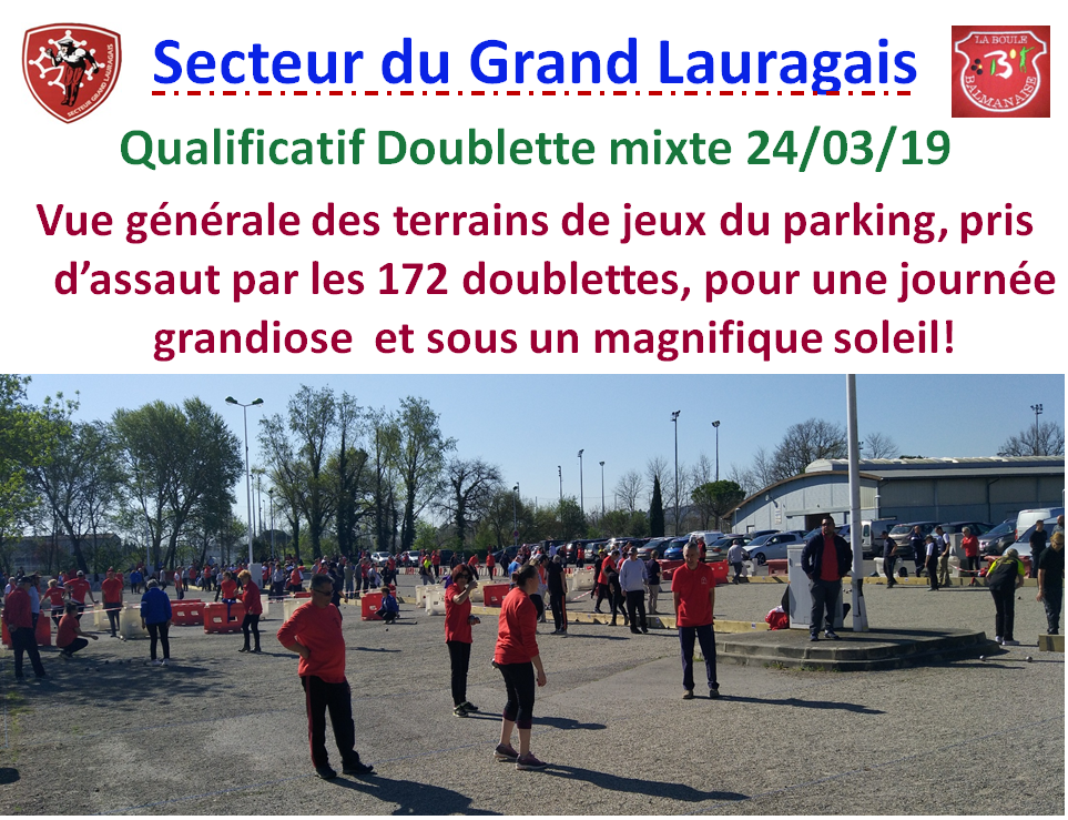 Résultat doublette mixte GLS Balma 24/03/19 Résultat doublette mixte GLS Balma 24/03/19