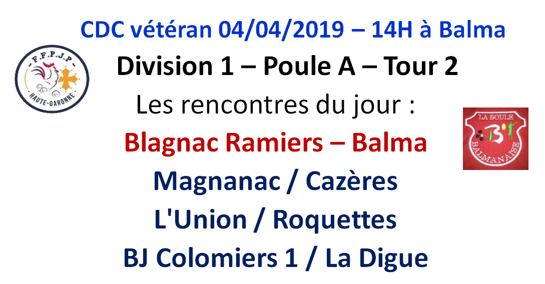 CDC + CZC Vétéran 04/04/19 CDC + CZC Vétéran 04/04/19