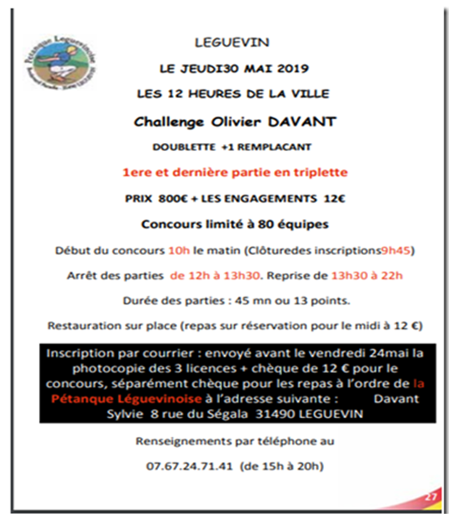 Les 12H de Léguevin 30/05/19 Les 12H de Léguevin 30/05/19