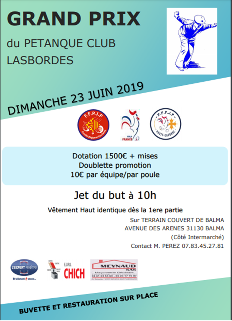 Régional doublette promotion 23/06/19 Régional doublette promotion 23/06/19