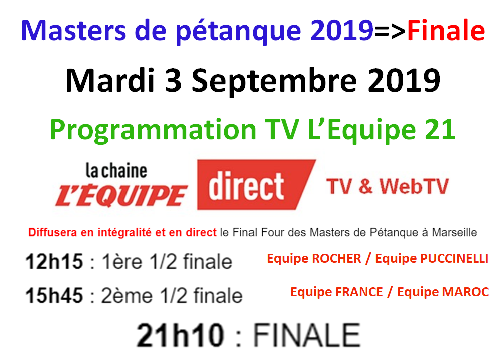 Masters 2019 Finale 03/09/19