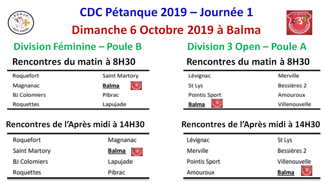 CDC D féminine + D 3 open 06/10/19 CDC D féminine + D 3 open 06/10/19