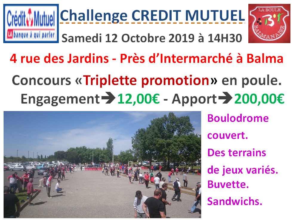 Challenge Crédit Mutuel 12/10/19