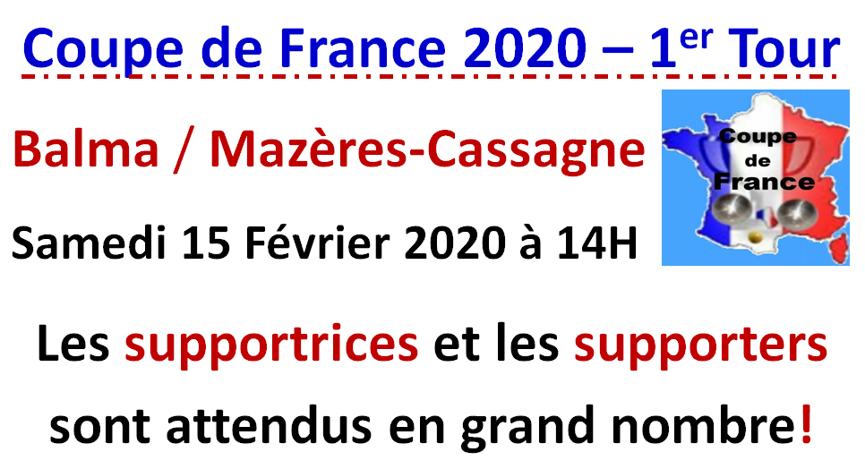 Coupe de France Balma / Mazères-Cassagne 15/02/2020