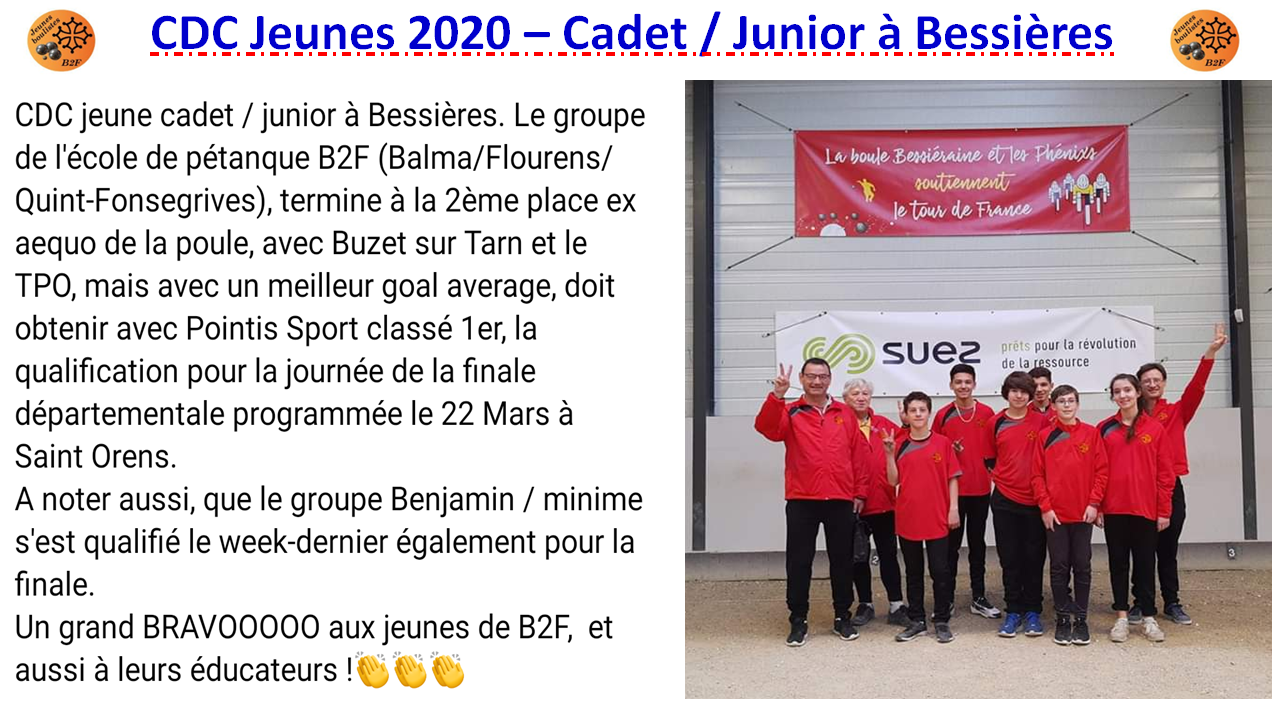 CDC Jeunes 2020 CDC Jeunes 2020