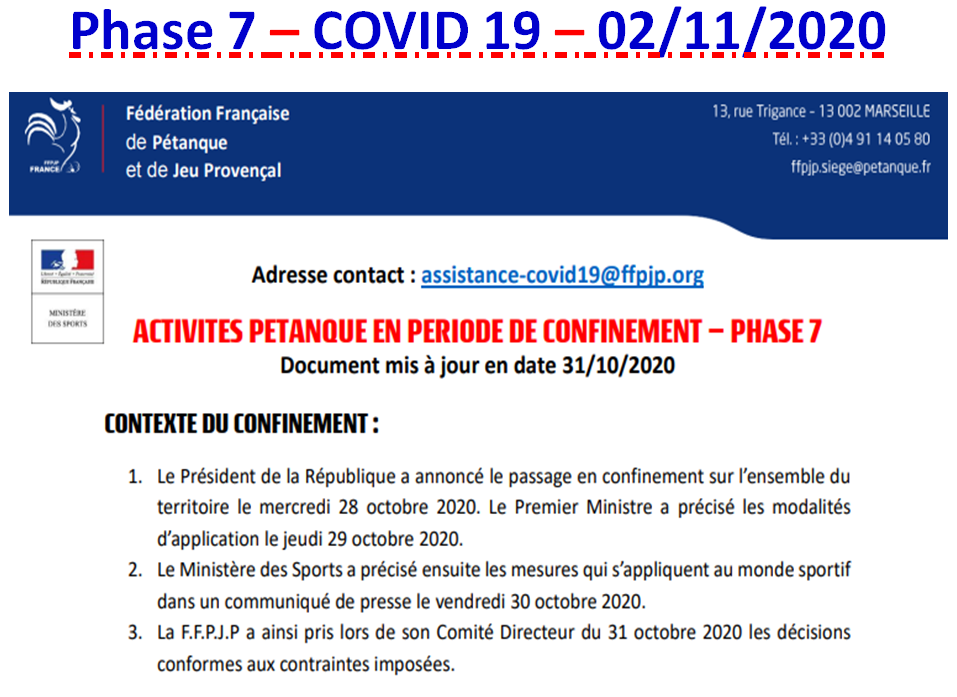 COVID 19 - Phase 7 - 02/11/2020 COVID 19 - Phase 7 - 02/11/2020