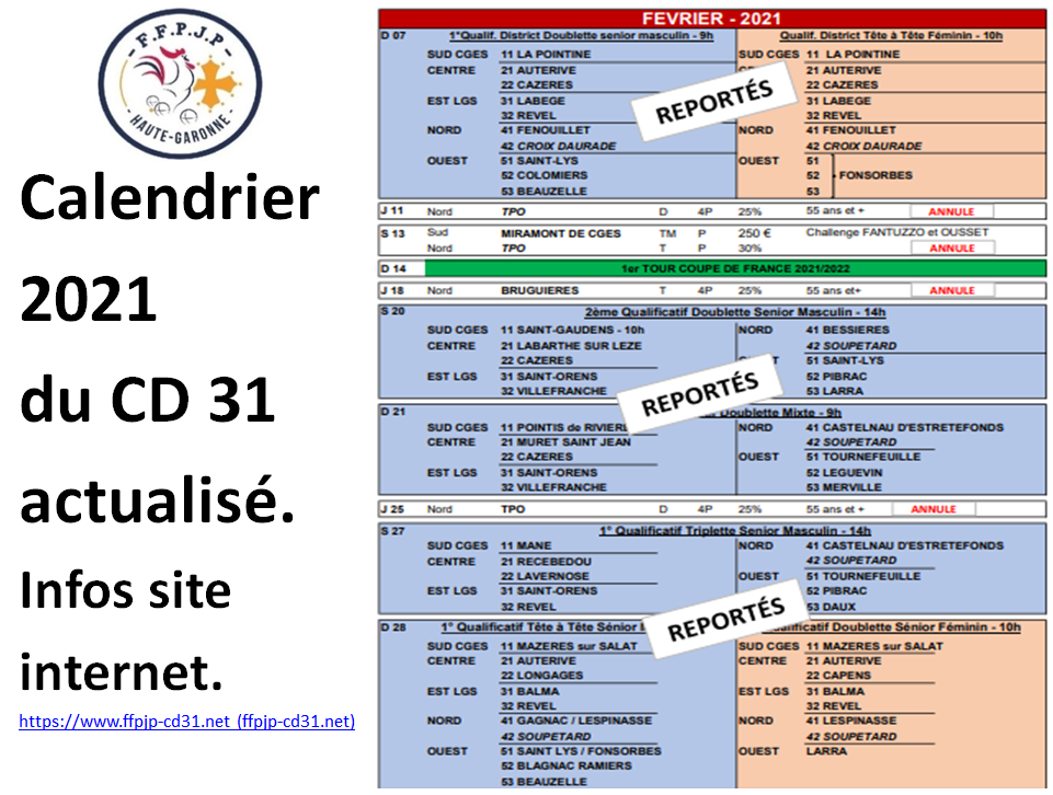 Cd31 Petanque Calendrier 2023 Calendrier Cd31 Actualisé Cd31 Petanque Calendrier 2023 Calendrier Cd31 Actualisé